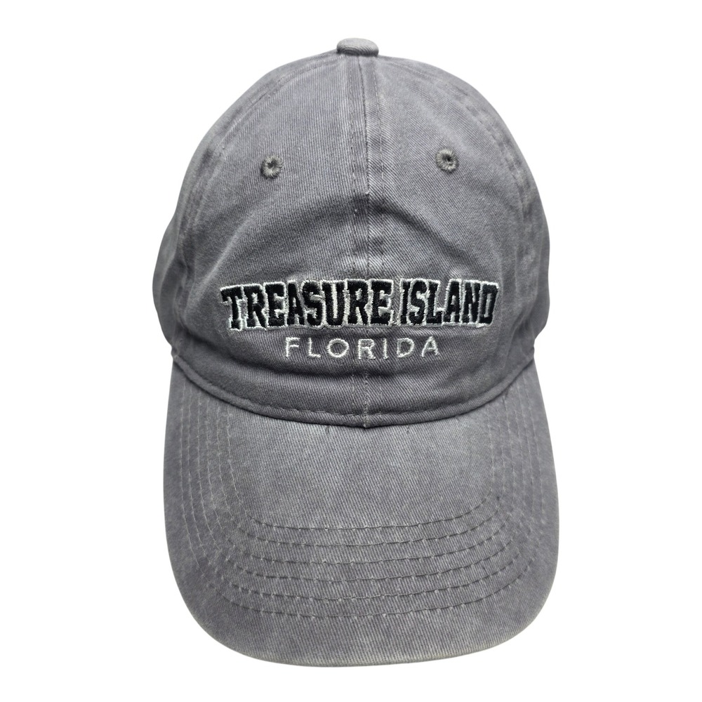 Surf‎ Style Treasure Island Florida Grey Dad Hat Baseball Cap Adjustable Strap